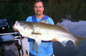 A trophy fish held up for display